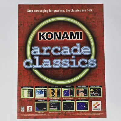 Konami Arcade Classics Sony PS1 Scrounging Print Ad/Poster Official Promo Art