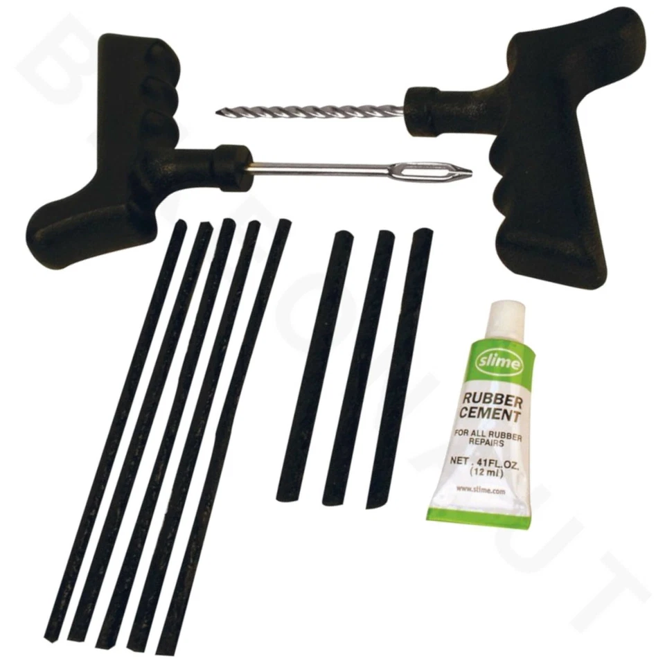 11 Piece Tire Repair Reamer Plug Kit Car Truck Pistol Grip Slime Deluxe 2040-A - Image 2 of 4