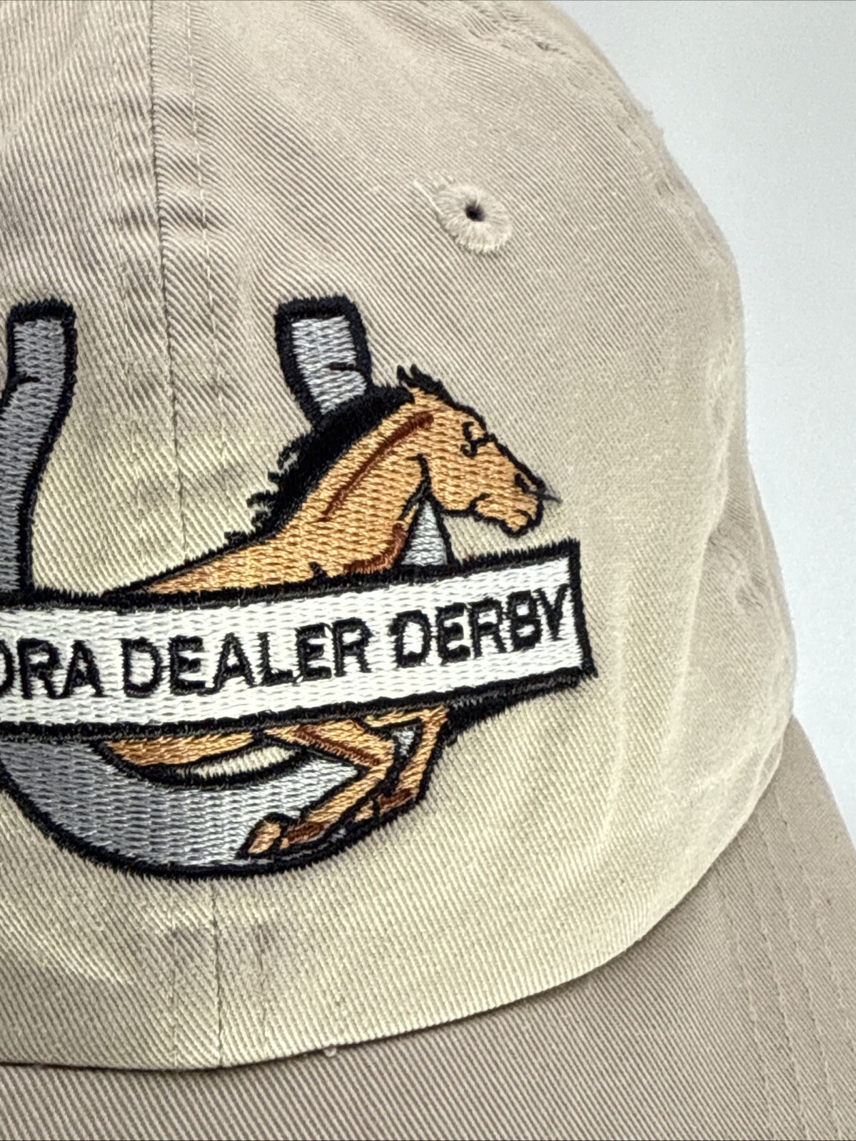 Cappello Berretto Vintage Aurora Colorado Dealer Derby Cavallo Pony Corsa