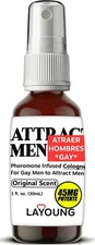 **GAY Hombres** feromonas Atraer Hombres Colonia botella de 1 onza **Potente