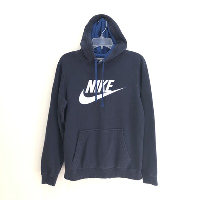 nike zip up hoodie with futura logo in navy