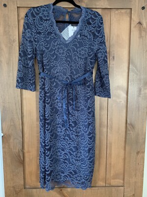 Mamalicious ASOS Blue Lace Body Contour Maternity Dress Sz. XL UK/ L US NWT  | eBay
