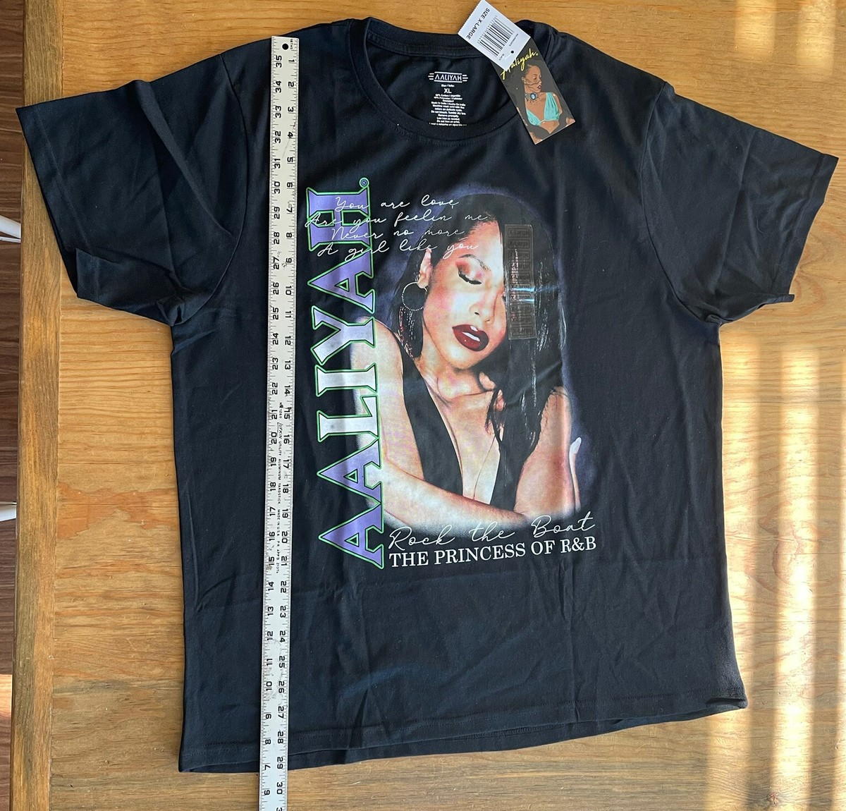 Aaliyah T-Shirt Men's Size XL Black Purple Pop Classic 90's R&B Photo Tee NEW Aaliyah T-Shirt Men's Size XL Black Purple Pop Classic 90's R&B Photo Tee NEW