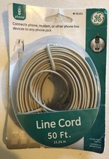 GE Line Cord Phone Telephone 50 feet New sealed  Ivory