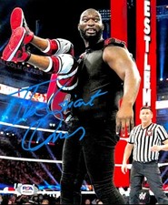 WWE THE GIANT OMOS HAND SIGNED AUTOGRAPHED 8X10 PHOTO WITH PROOF AND PSA COA 15