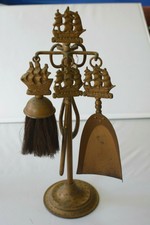 Lqqk Antique English Mini Brass Fireplace Tool Set Shovel Poker