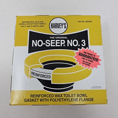 HARVEY'S No-Seep No 3 Wax Ring Polyethylene / Wax For 3in & 4in Waste lines