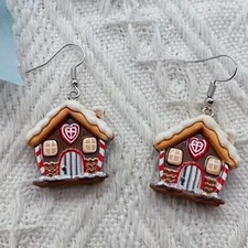 NWT Gingerbread House Earrings