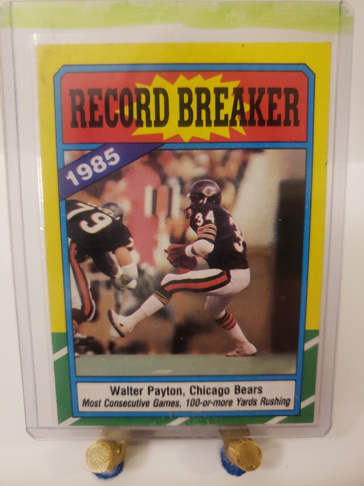 1986 TOPPS #7 WALTER PAYTON RECORD BREAKER