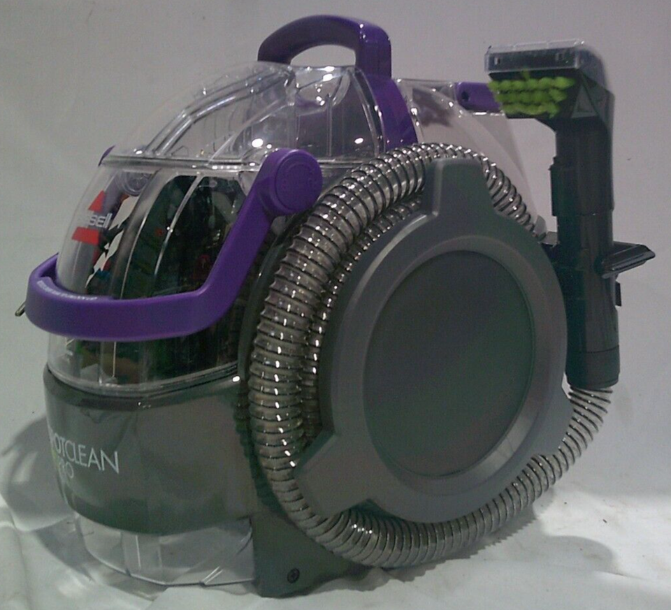 Used. BISSELL SpotClean Pet Pro Portable Carpet Cleaner, 2458 Purple