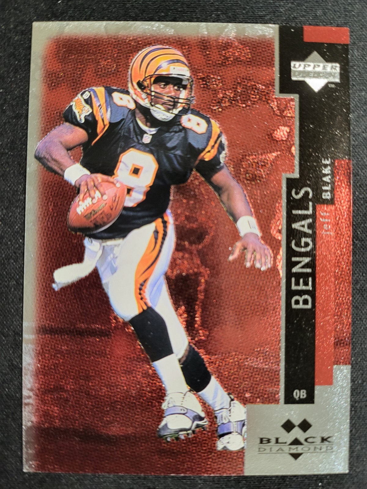 1998 Black Diamond Jeff Blake RED DOUBLE DIAMOND #137 BENGALS