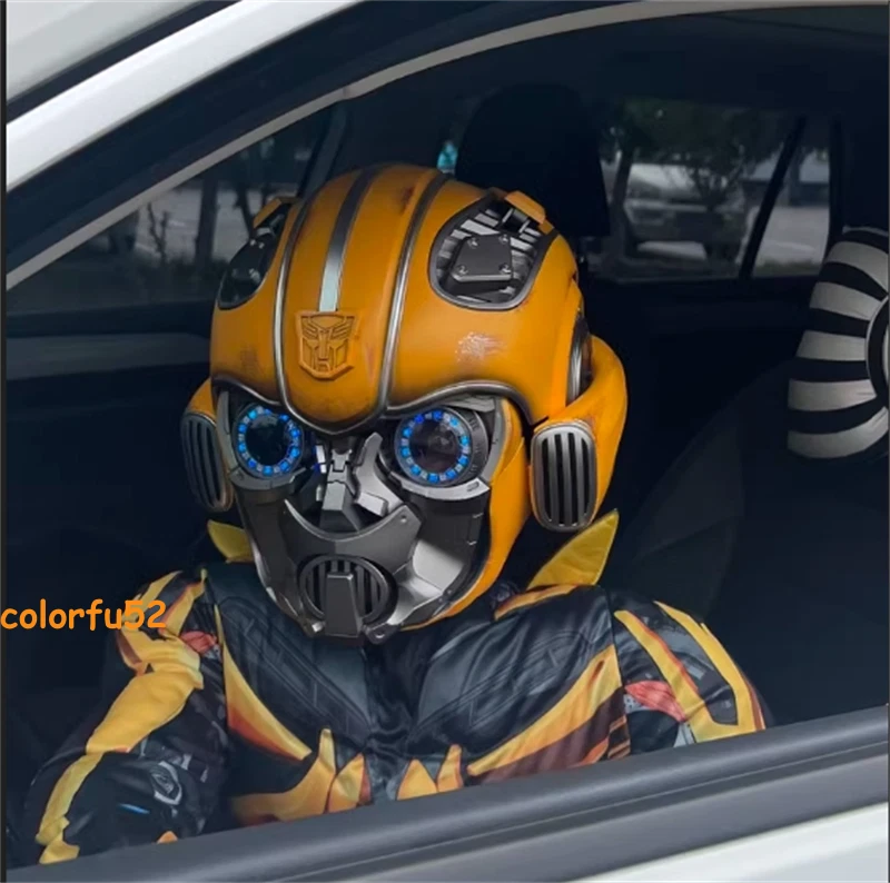 Máscara de casco Killerbody Amazing Bumblebee 1:1 portátil control de voz utilería regalo Foto 4 de 4