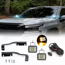 4'' Amber Side Strobe Light Ditch Mount Wiring Kit For 2022-2024 Nissan Frontier