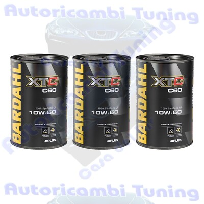 Motoröl Auto Bardahl XTC C60 10W50 Fulleren Sport Performance 3 Liter