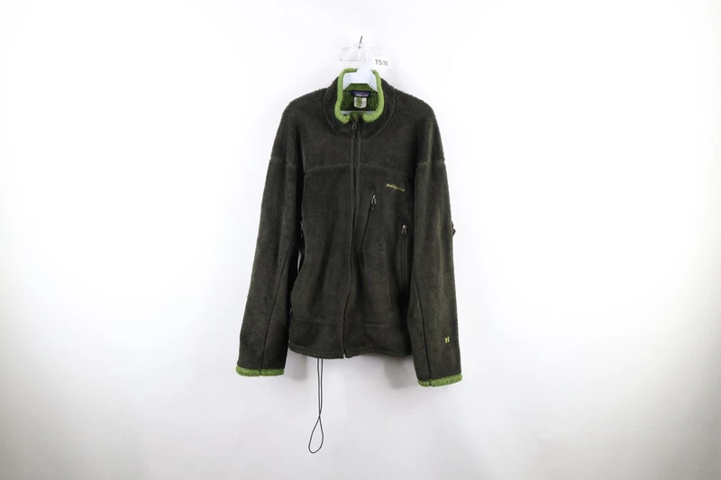 patagonia vintage spell out regulator full zip fleece jacket
