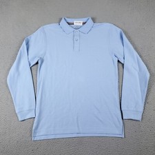 Tommy Hilfiger Polo Shirt Boys Size Large Blue Casual Long Sleeve Kids/Youth