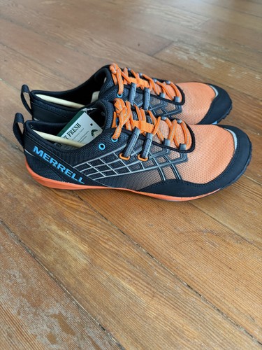 Merrell Trail Glove 2 Men’s 9.5 Orange / Black Barefoot Trail Shoes NIB