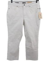 NYDJ Marilyn Straight Ankle Womens Sz 14W White Slimming Lift Tuck High Rise New