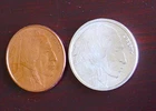 1oz .999 Pure Silver BU Buffalo Round and 1oz .999 Pure Copper BU Buffalo Round