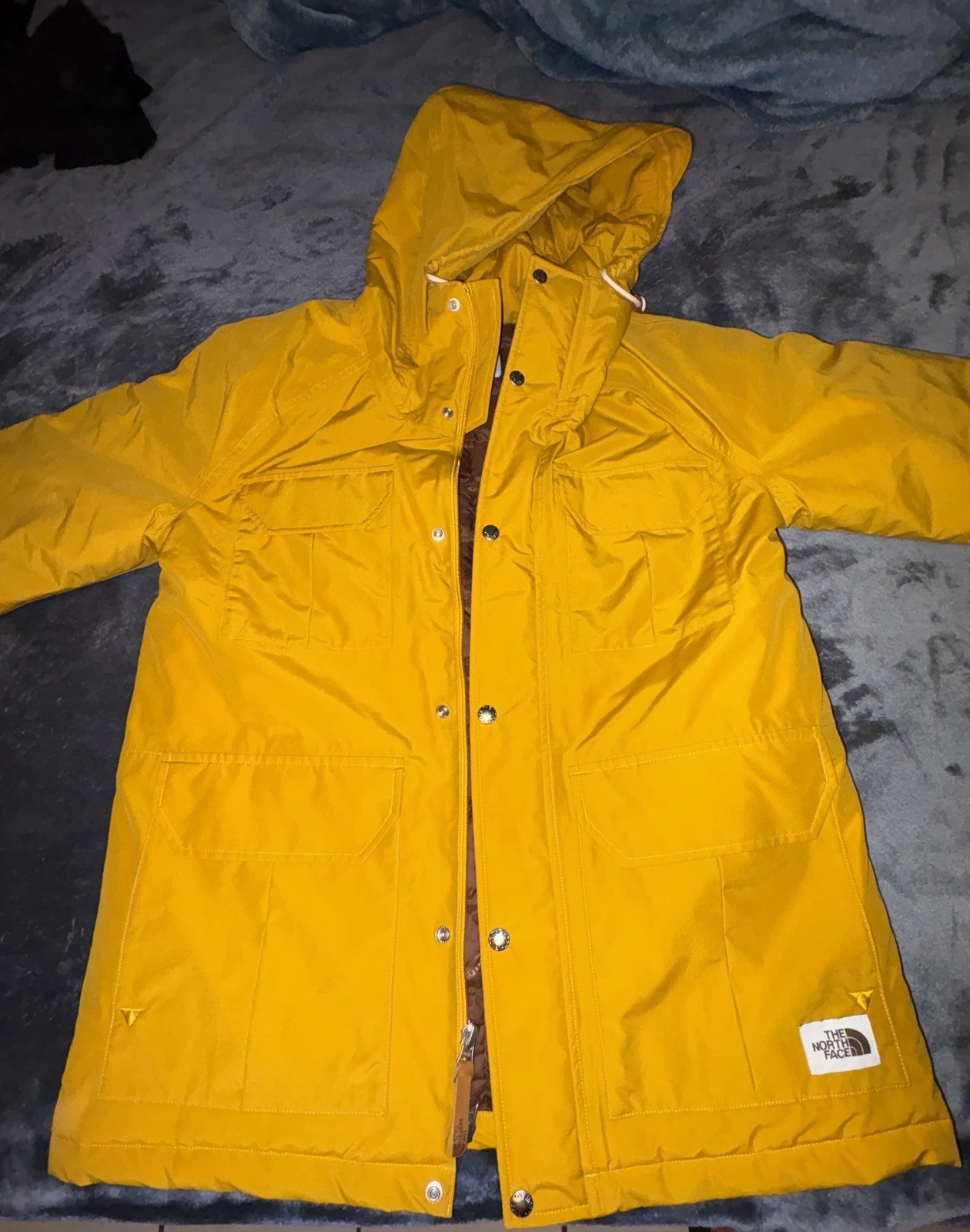 The North Face ThermoBall Eco Yellow Hooded Insulated Parka Jacket Women's M