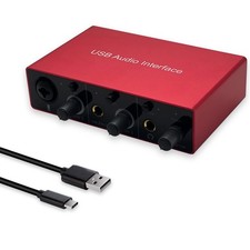 Audio Interface USB Audio Interface with Mic Preamplifier USB Audio Mixer Rec...