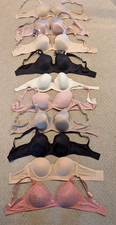 Lot 10 Bras Size 36D Playtex Victoria's Secret Pink Soma Maidenform Jockey 5 EC