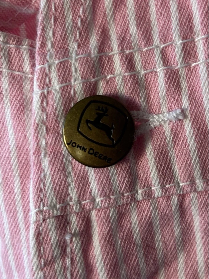 Mono John Deere Niñas Rosa Rayas Logo Talla 6R Foto 4 de 4