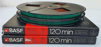 2 BASF Tonbänder 18cm 2402` ferro LH HiFi DP 26