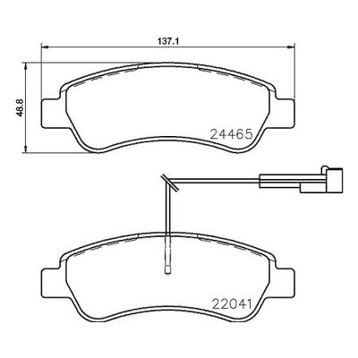 Bremsbelagsatz Scheibenbremse Brembo P61125 Prime Line für Citroën Fiat Peugeot