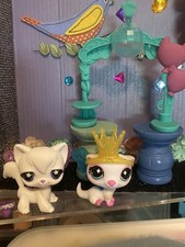 Littlest Pet Shop nutria blanca gato angora serie 5 418 452 alas de hadas arco