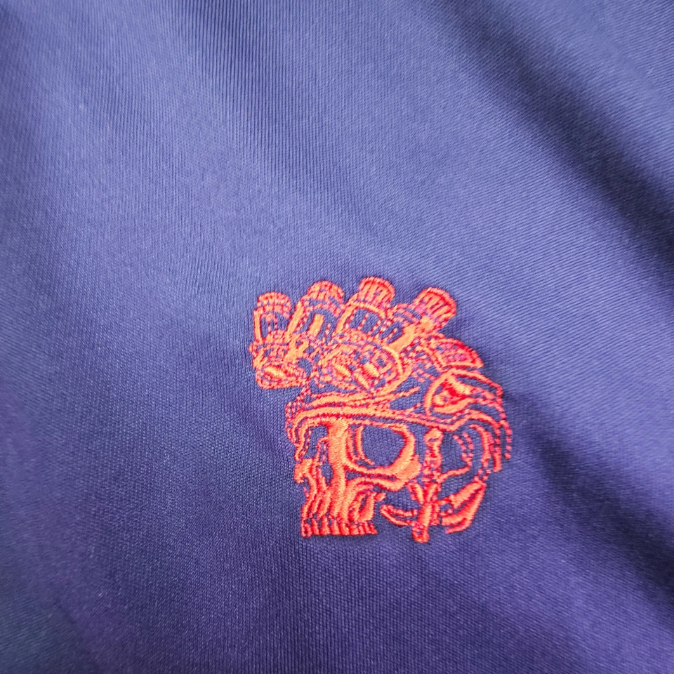 Savage Tacticians Polo Shirt Men's Navy Blue Skull Logo Short Sleeve XL - Image 2 of 4