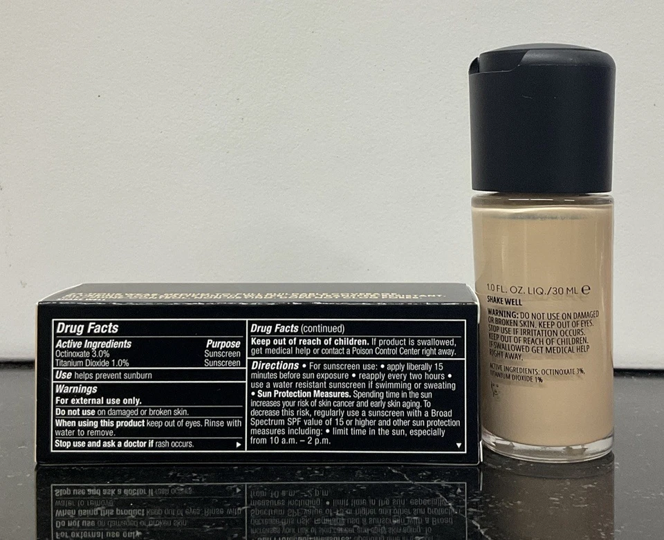 MAC Studio Fix Fluid SPF 15 24HR Matte Foundation+Oil Control-NC13-1oz/30ml-NIB - Image 2 of 3