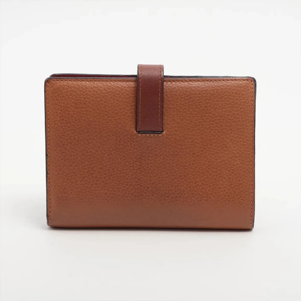 Бумажник Loewe с анаграммой средний вертикальный кожаный компактный коричневый - Изображение 2 из 4