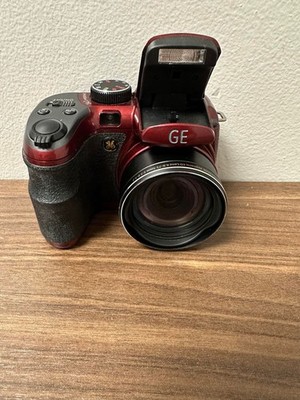 GE X5 Power Pro Series 14.1 MP Digital Camera with 15X Optical Zoom Red