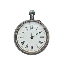 Antique Victorian Ladies Swiss Gunmetal Pocket Watch c1880-1900