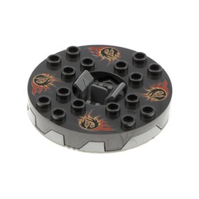 1x Lego Ninjago Spinner flat 6x6x1 gray Fire Ball 9566 6028054 bb0549c03pb01