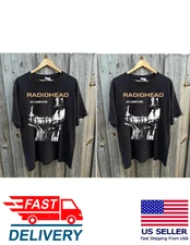 Radiohead Ok Computer Albums 90s graphic Sand T shirt 2 sided Cotton For Fans