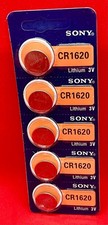 Genuine Sony CR1620 Battery 3V Lithium Coin Cell Battery x5 UK SELLER, SAME DAY
