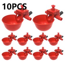 10PCS Automatic Water Cups Poultry Drinker Waterer Chicken Duck Quail Drinking