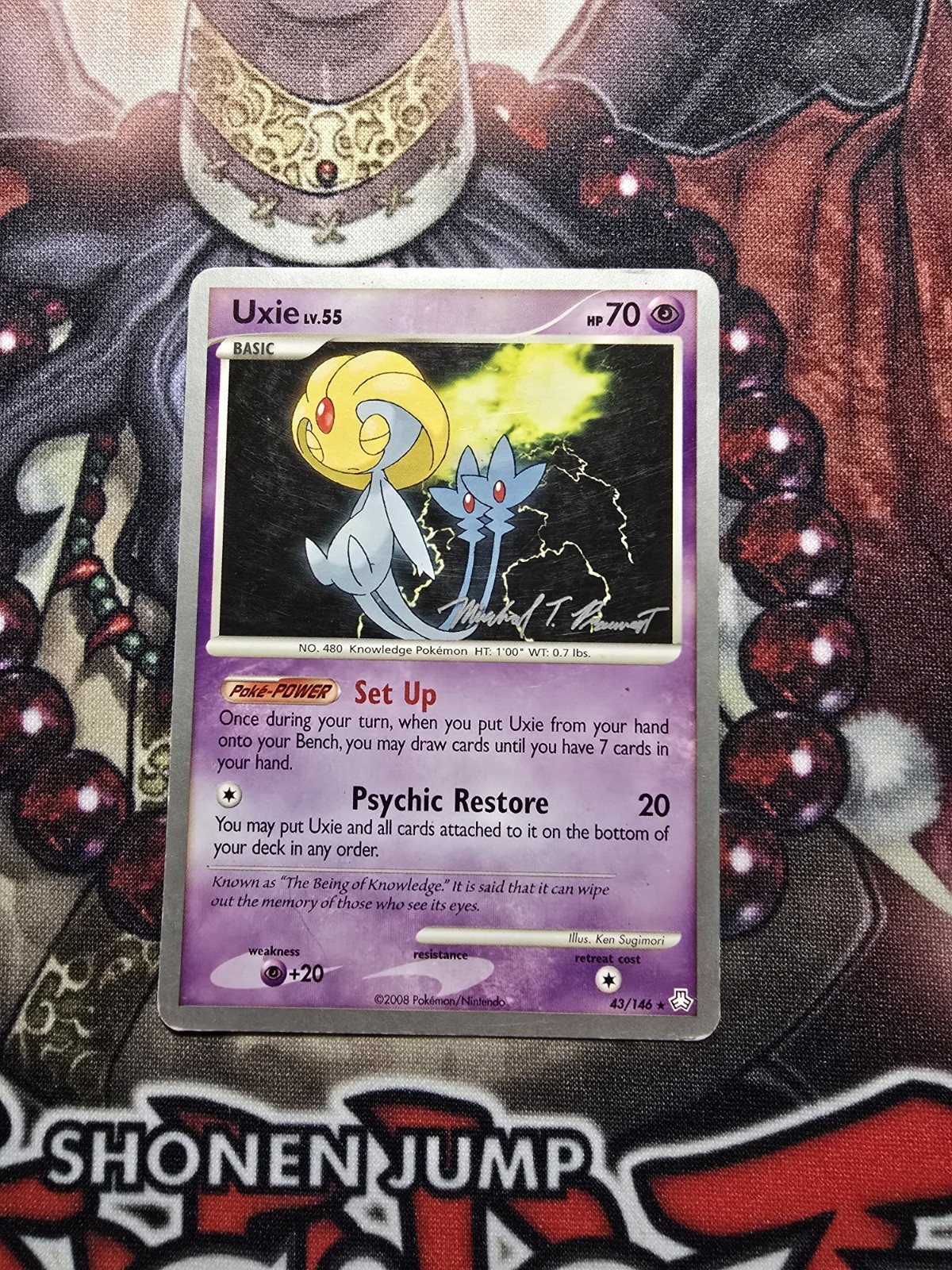 Uxie 43/146 Non Holo, Azelf World Championships 2010 Legends Awakened Pokemon LP