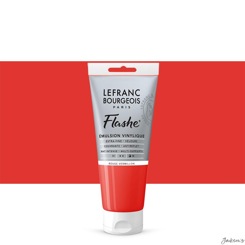 Lefranc & Bourgeois Flashe Vinyl Emulsion Paint 80ml Vermilion Red Matt Art Use