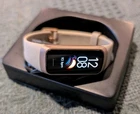 Fit Smart Band Cream Band with Rose Gold Tracker Fitness Monitor New