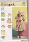 6935 BUTTERICK - DRESS/TOP PANTIES & HAT - Infant GIRLS XS/S/M/L