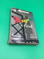 SIMENON - MAIGRET A L’ECOLE - PRESS DE LA CITE’ 1954 LIBRO GIALLO DA RESTAURARE 
