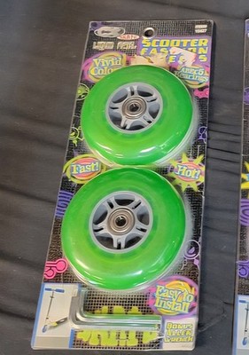 CX Skate Liquid Metal Scooter Replacement Wheels 100mm #10388 Green -Brand New