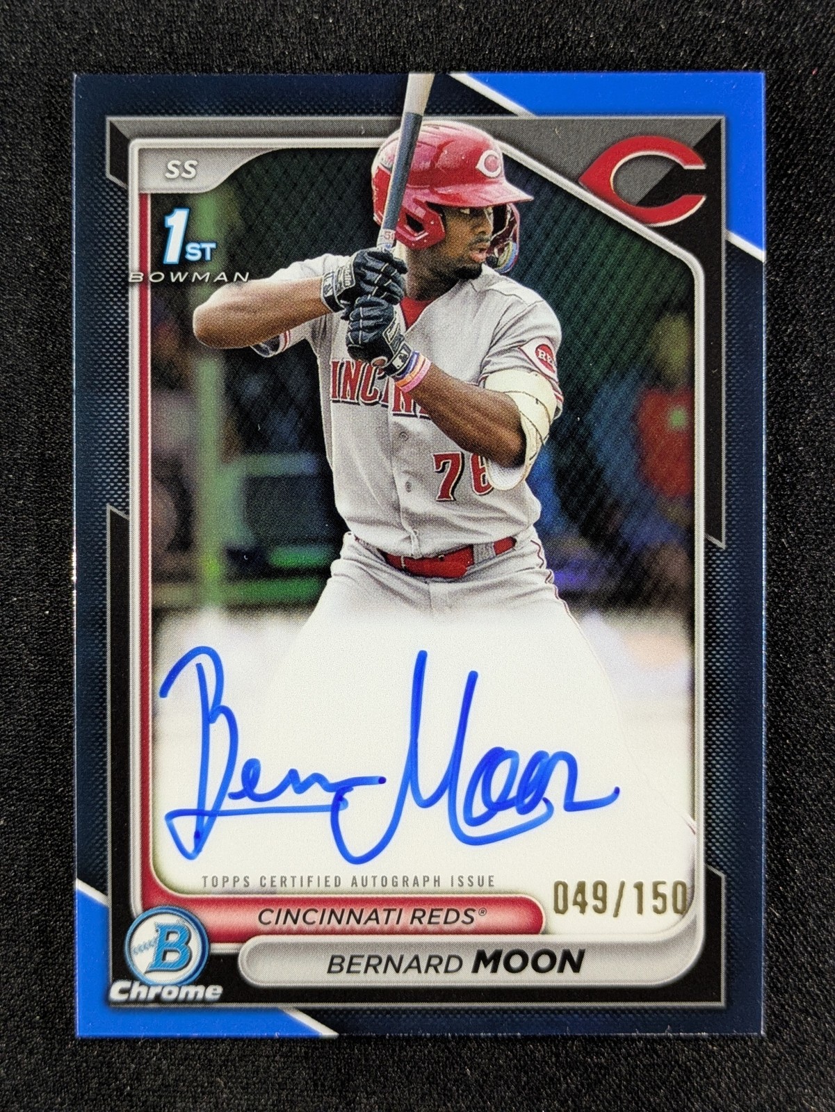 2024 Bowman Chrome BERNARD MOON 49/150 1st Bowman Auto Blue Refractor #CPA-BMO