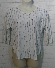 Womens White w/Arrows Above and Beyond 3/4 Sl...
