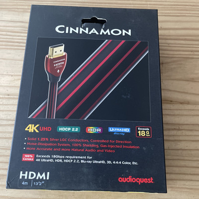 AudioQuest Cinnamon 18 gbps HDMI 5 Meter Cable Brand new