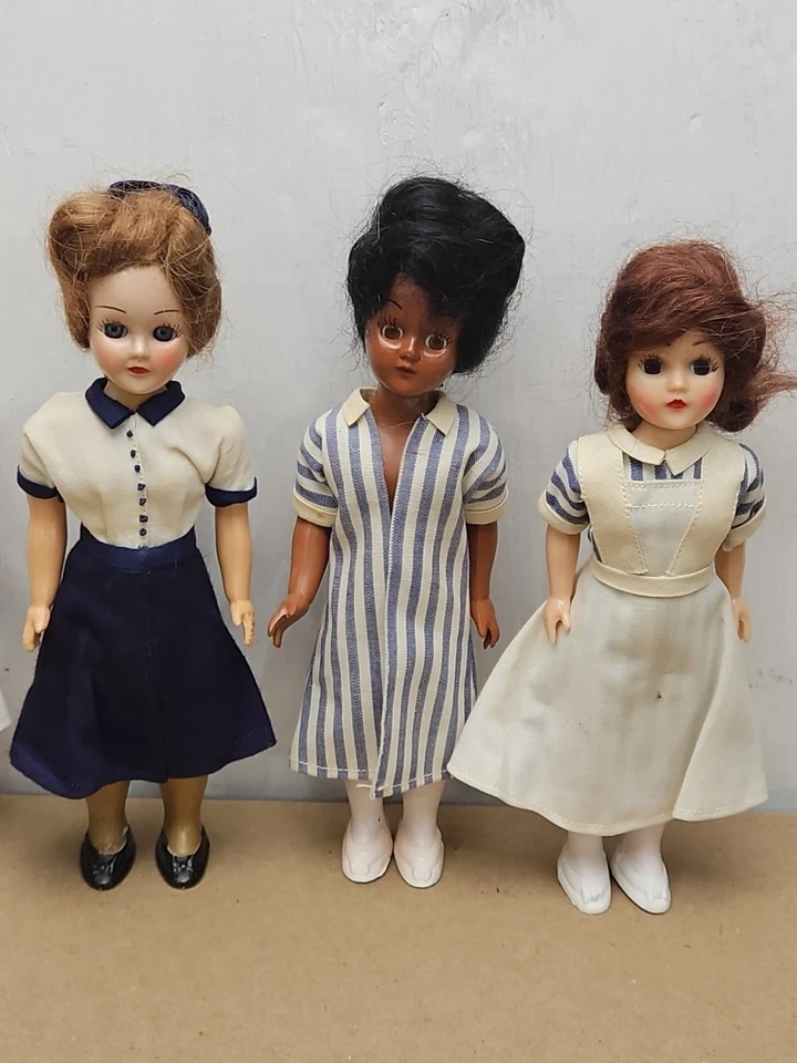 Set of 4 1950s Little Nurse Doll Co Vintage Sleepy Eye Dolls Jointed Arms Neck - Image 4 of 4