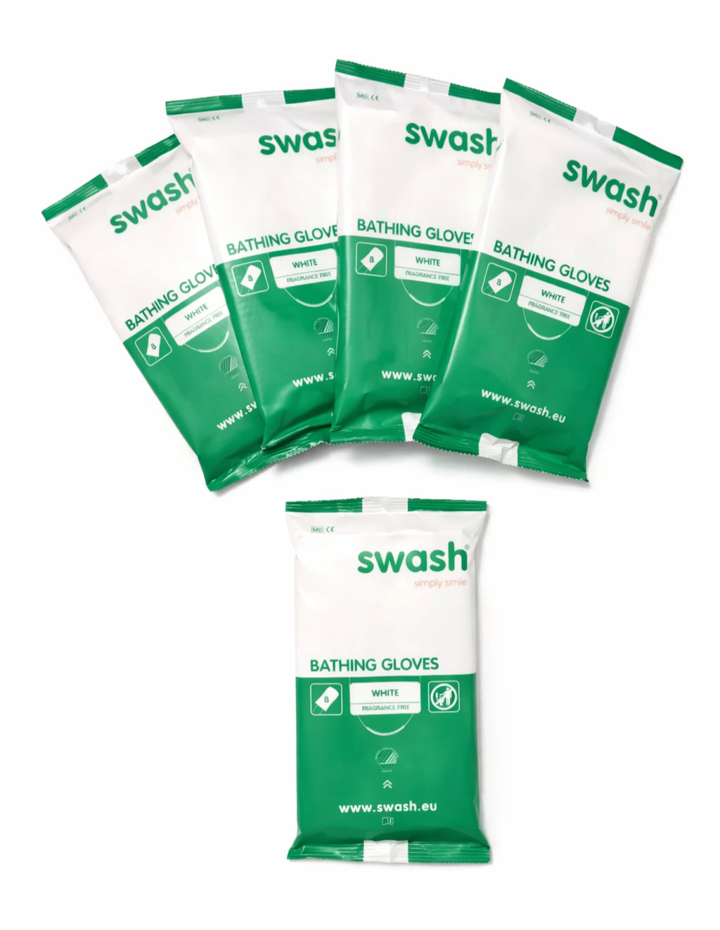 40x Swash® Gold Gloves húmedos de un solo uso guantes de lavado desechables